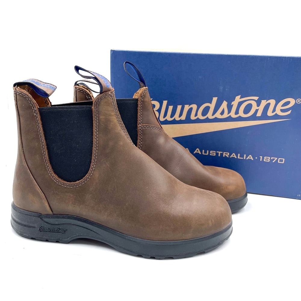 Blundstone 2250 Chelsea Boots Thermal Brown Leather Elastic Pull On Ankle Sz 8.5